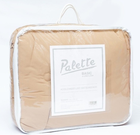Acolchado liso matelaseado símil plumón, 1 1/2 plaza - Palette Basic Look