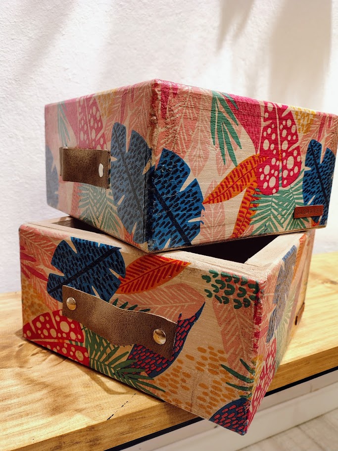Cajoncitos decoupage x 2 - Satanama 