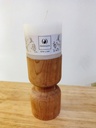 Candelabro grande de madera con vela - Satanama 