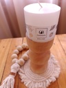 Candelabro de madera con vela - Satanama
