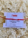 Pulsera de hilo roja 7 nudos 