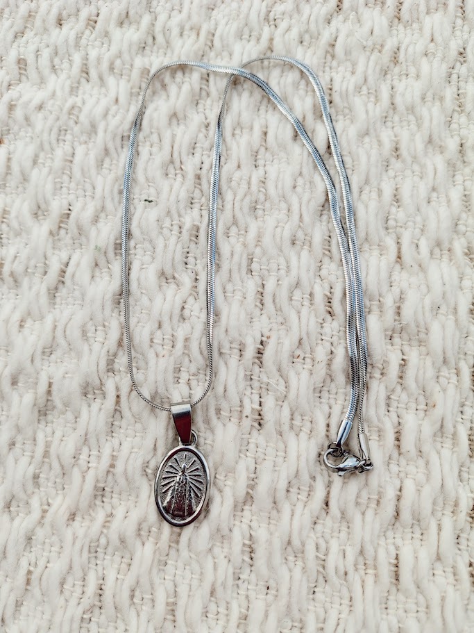 Collar Virgen de Lujan - Acero quirurgico