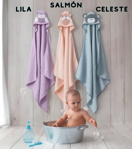 Toallon para bebe con capucha selva - Jean Cartier 