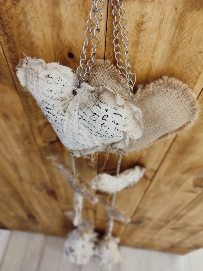 Colgante corazones vintage - Satanama 