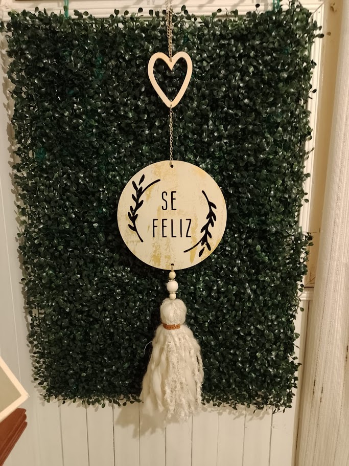 Colgante 'Se feliz' - Satanama 