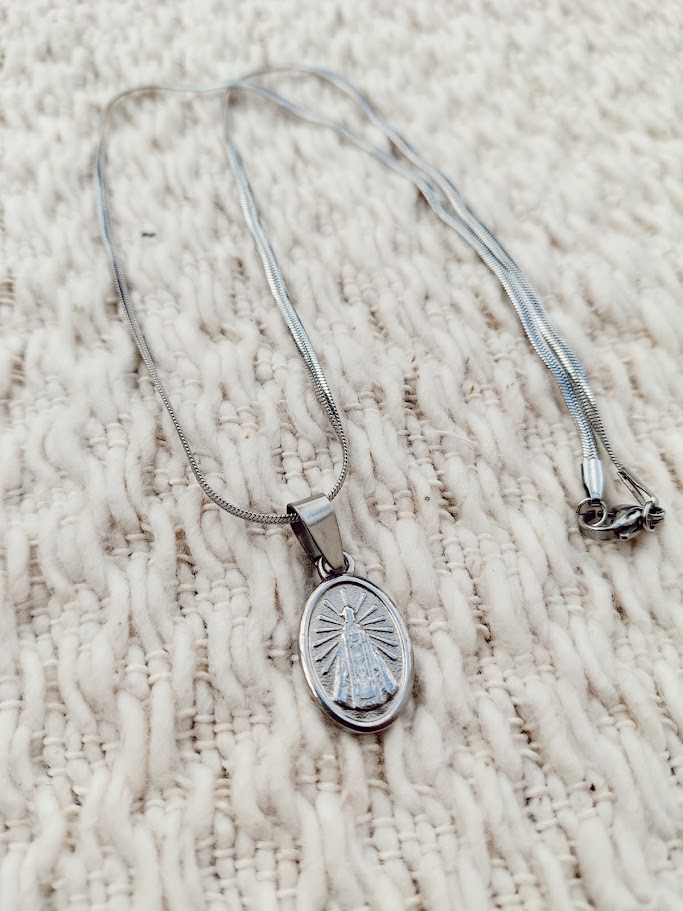 Collar Virgen de Lujan - Acero quirurgico