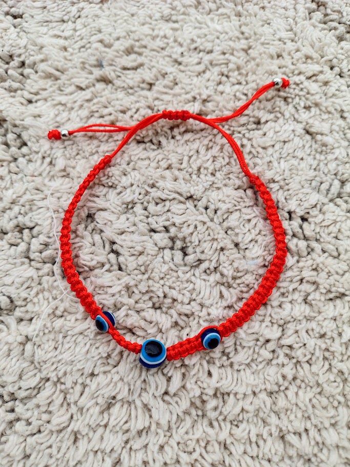 Pulsera de hilo ojo turco x3