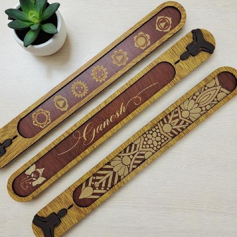 Porta sahumerio grabado fino