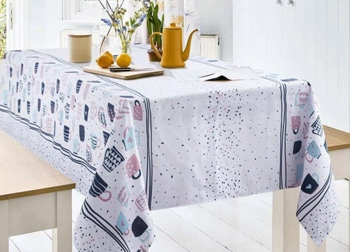 Mantel rectangular tropical estampado - Jean Cartier