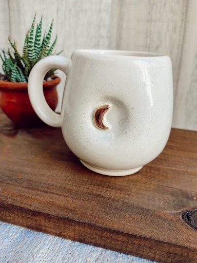 Tazas de ceramica con detalles en oro 'Luna'