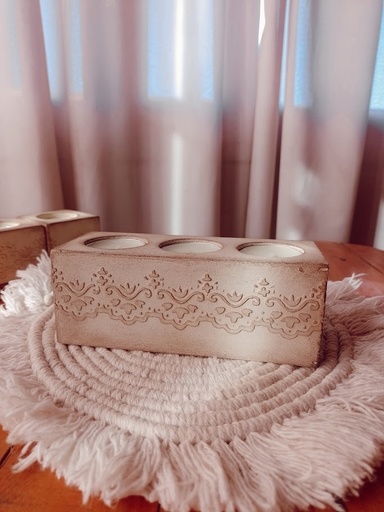 Fusta con relieve x 3 velas - Satanama 